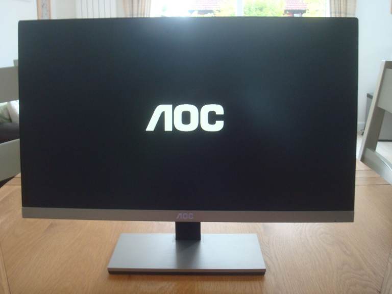 AOC 23" HD flat screen computer monitor with LED backlit LCD display and integrated speakers