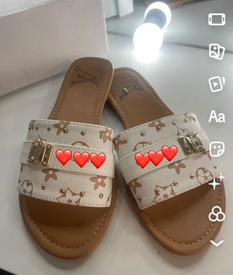 Ladies Sandals - White/Brown