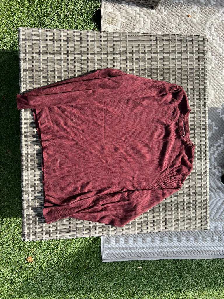 M&S Collection Burgundy Knit Jumper Size 20
