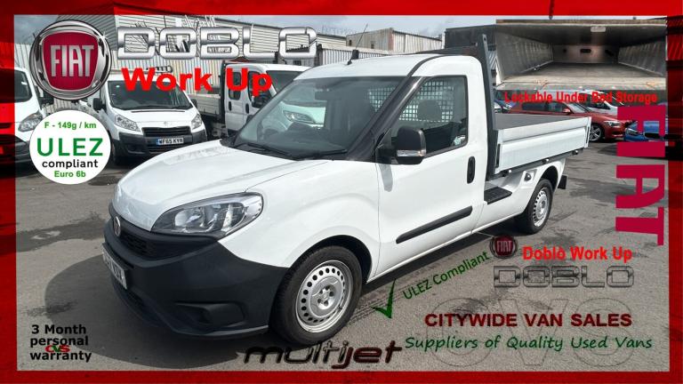 2017 Fiat Doblo 1.6 Multijet 16V Work Up Dropside Start Stop NO VAT Dropside Diesel Manual
