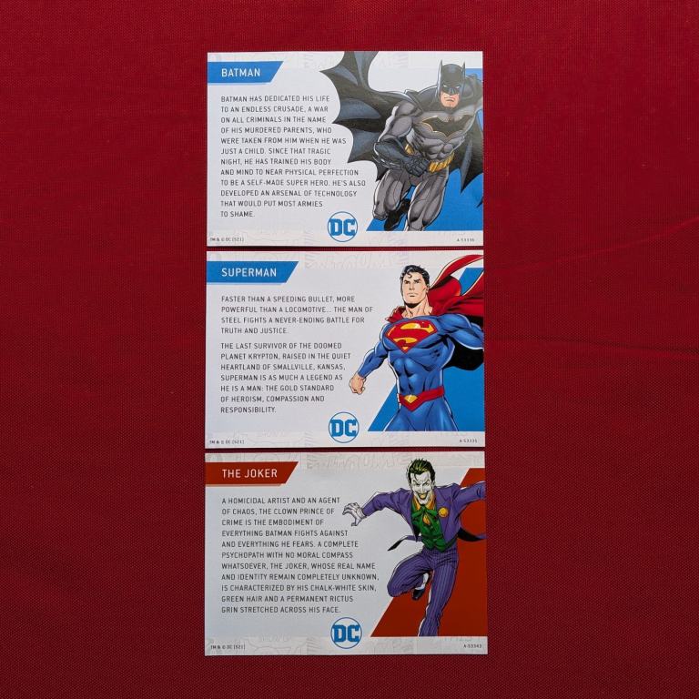 DC Comics Batman + Superman + Joker UNOPENED commemorative Coin ...