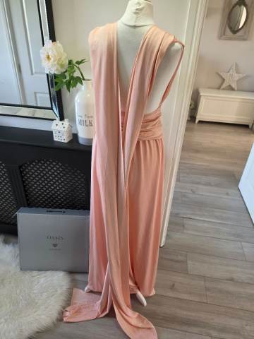 Oasis Light Pink Annie Multiway Full Length Bridesmaid Prom Dress Size S 8  | in Derby, Derbyshire | Gumtree