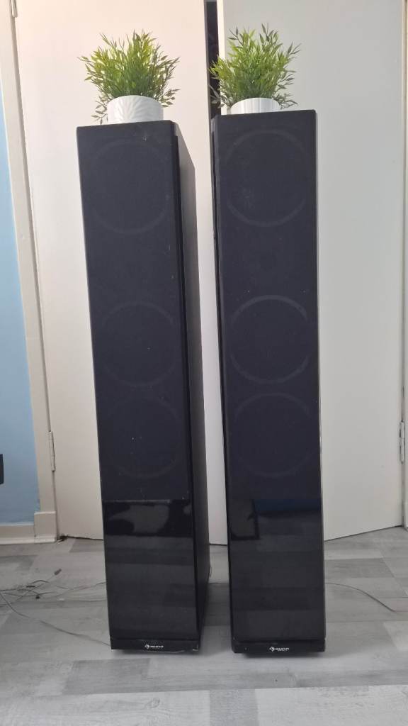 Auna Floor Standing Speakers 280W | Elegant & Powerful Front Speakers (Pair)
