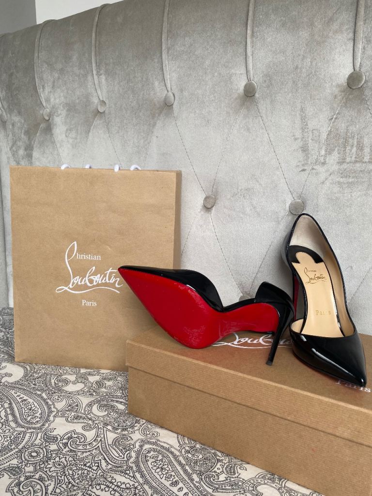 Real Christian Louboutin Iriza 85 patent-leather courts