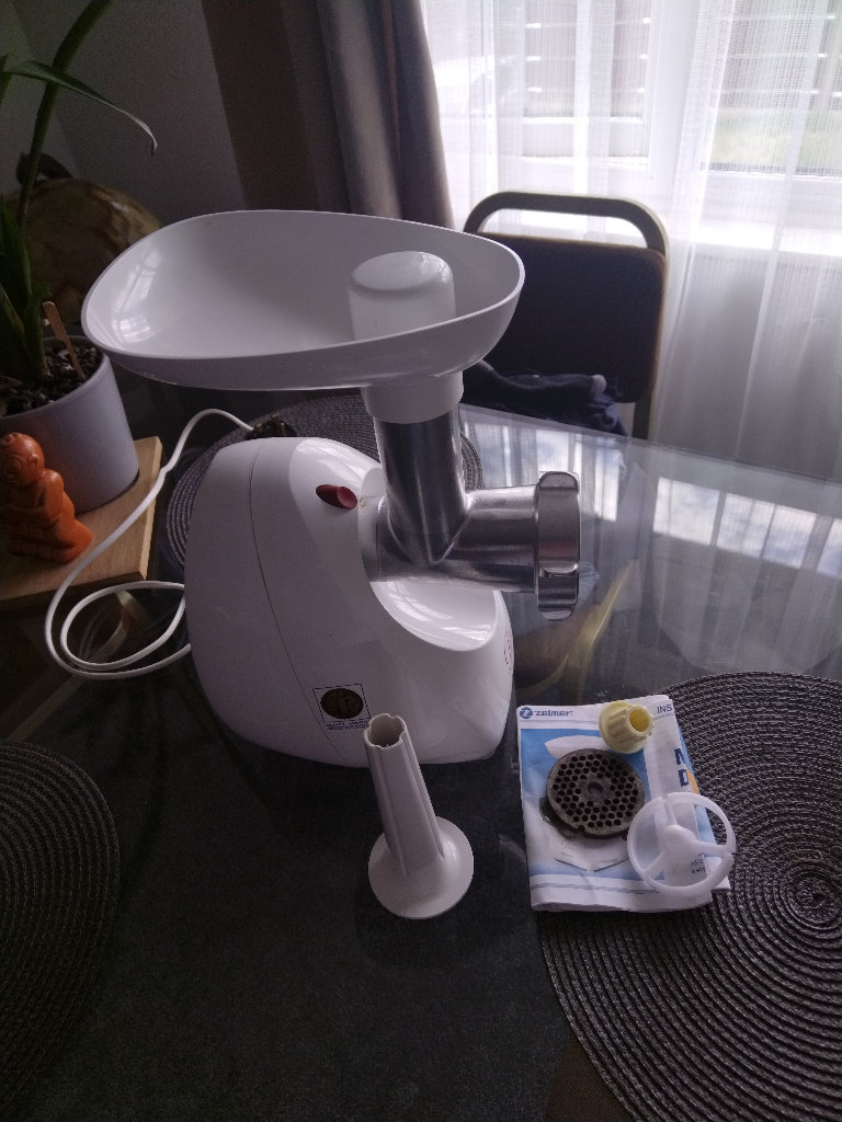 Zelmer Electric Meat Mincer, Double-Sided Bla