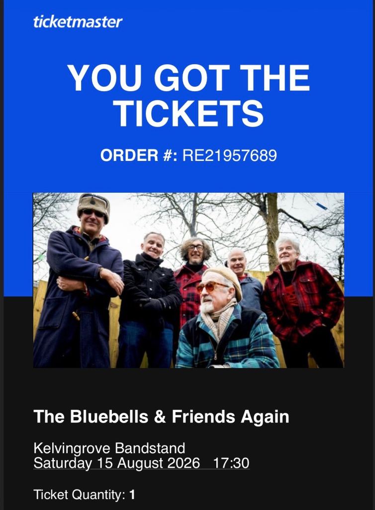The Bluebells & Friends Again Ticket - Kelvingrove Bandstand