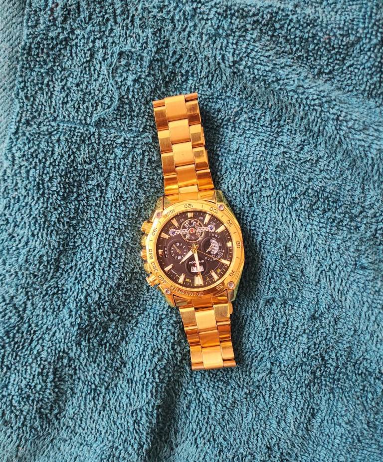 Va Va Voom VA242 Gold Chronograph Watch - Good Condition
