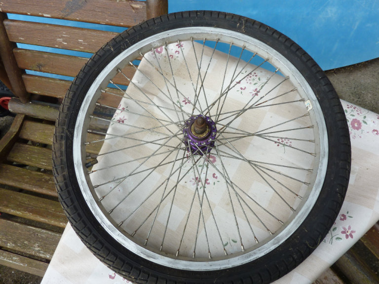 20 inch BMX style front wheel/tyre