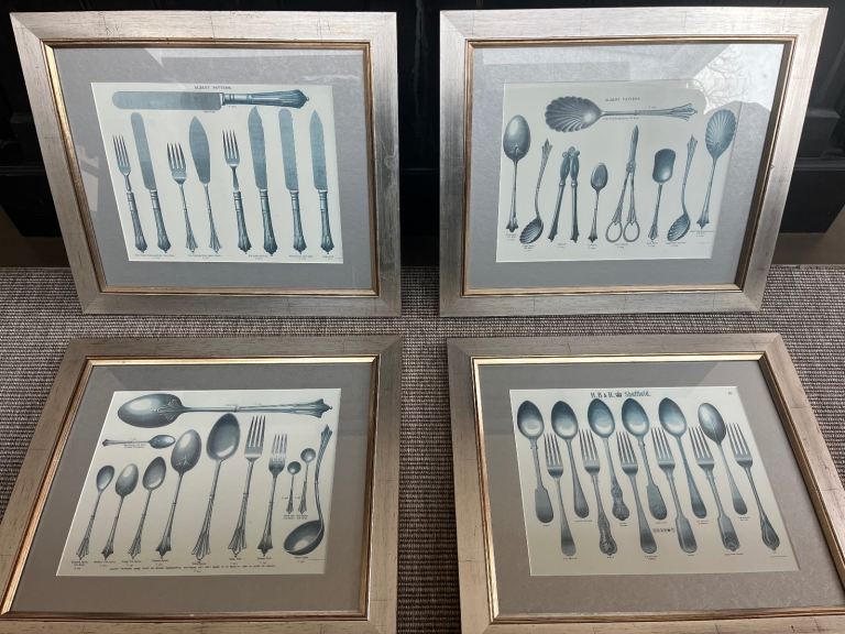Set of 4 framed prints - H.B&H Sheffield      