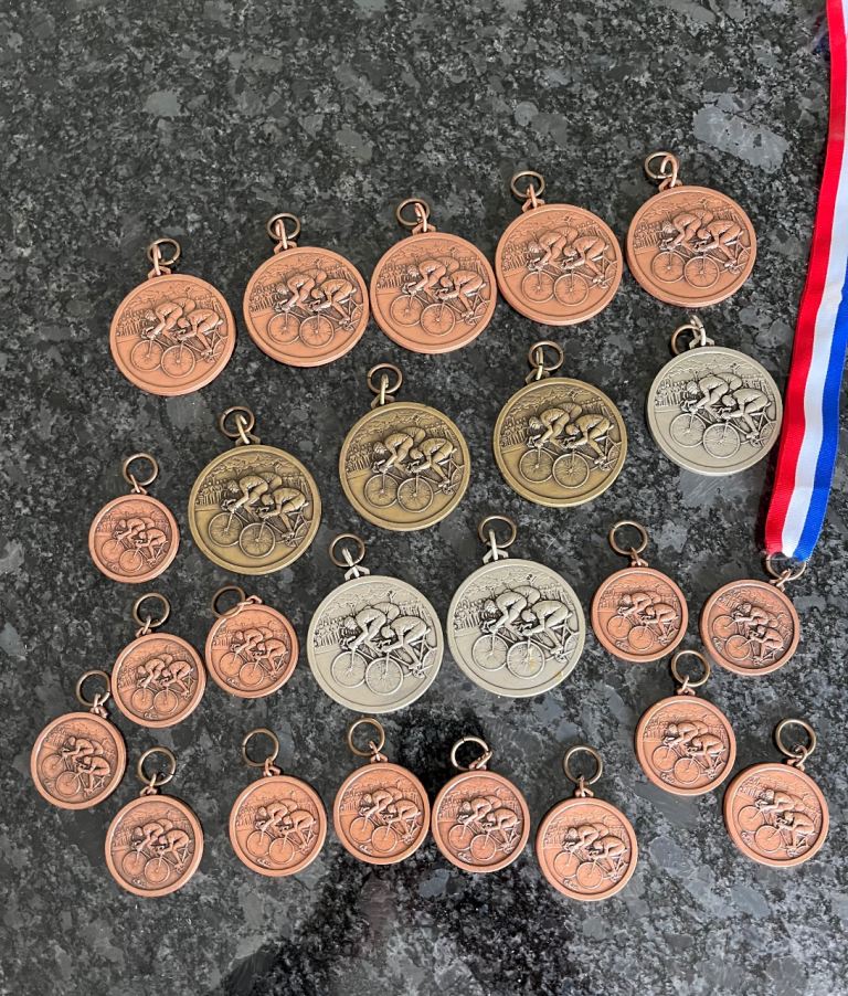 Metal Cycling Medals from the 1980’s. New. 