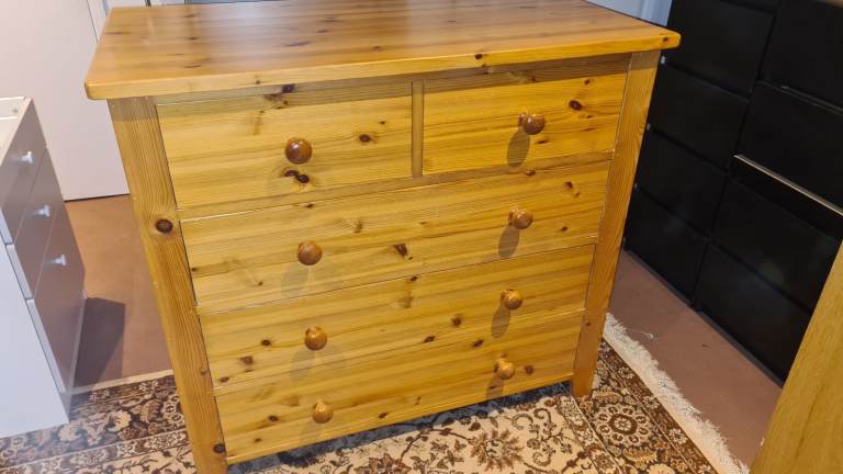 Large Solid Pine Chest of Drawers - DELIVERY AVAILABLE