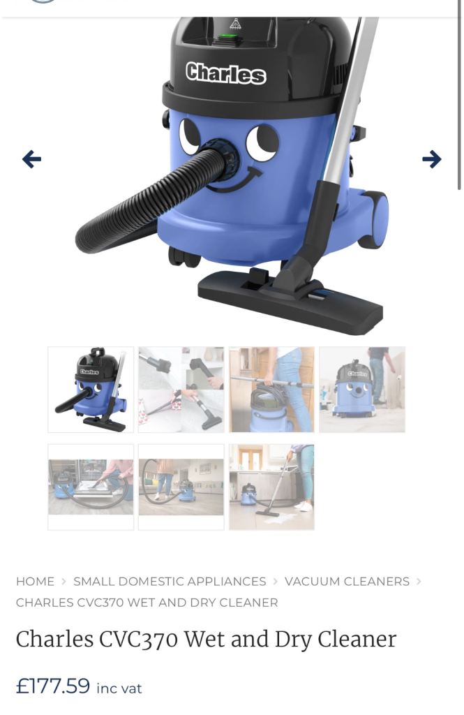 Henry Wash Wet & Dry Carpet Cleaner - Good Condition