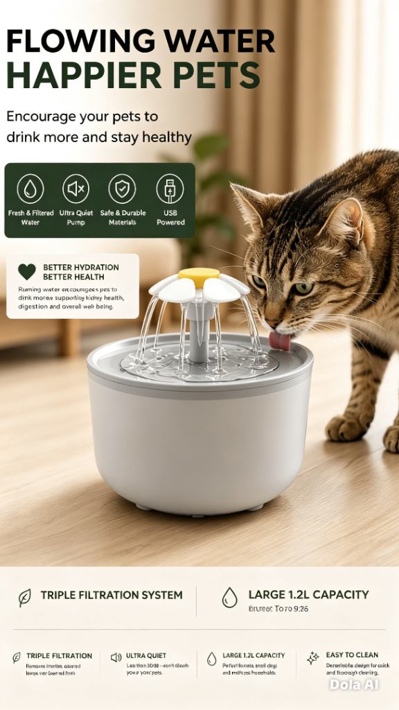 Electric pet water fountain