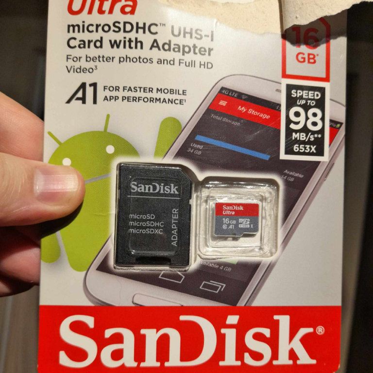 MicroSDHC Memory Card + SD Adapter