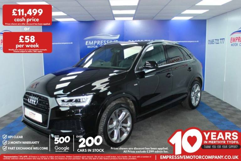 2018 68 AUDI Q3 1.4 TFSI COD S LINE EDITION SUV 5DR PETROL MANUAL EURO 6 (S/S) (