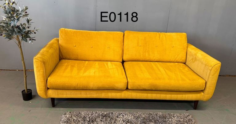 Orla Kiely Mustard Yellow 3 Seater Sofa  £225 Free Local delivery 