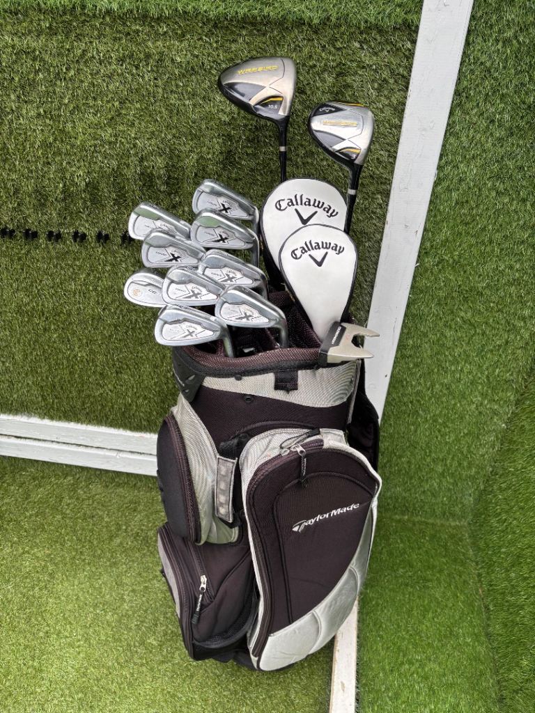 Callaway X Forged Irons, Callaway Warbird Woods, Cleveland CG16 Wedge & TaylorMade Cart Bag