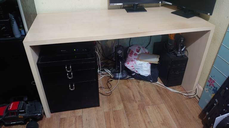 Computer Desk in Beech Finish