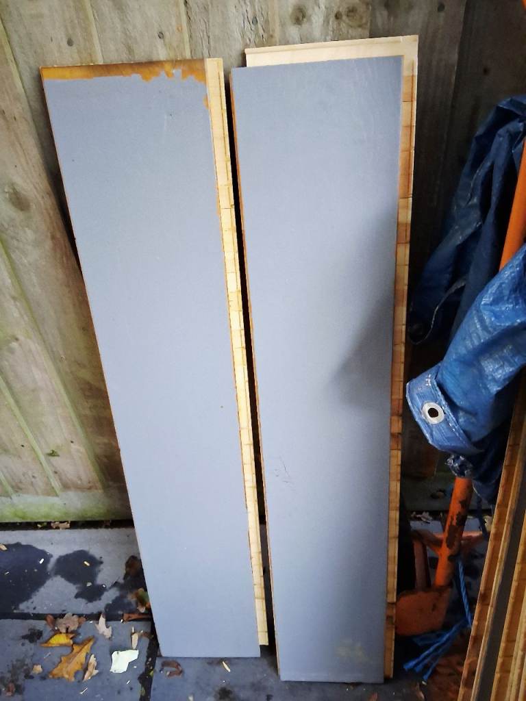 FREE Grey painted Wood Timber interlocking Floor Boards approx 6 sq/Mtr ...