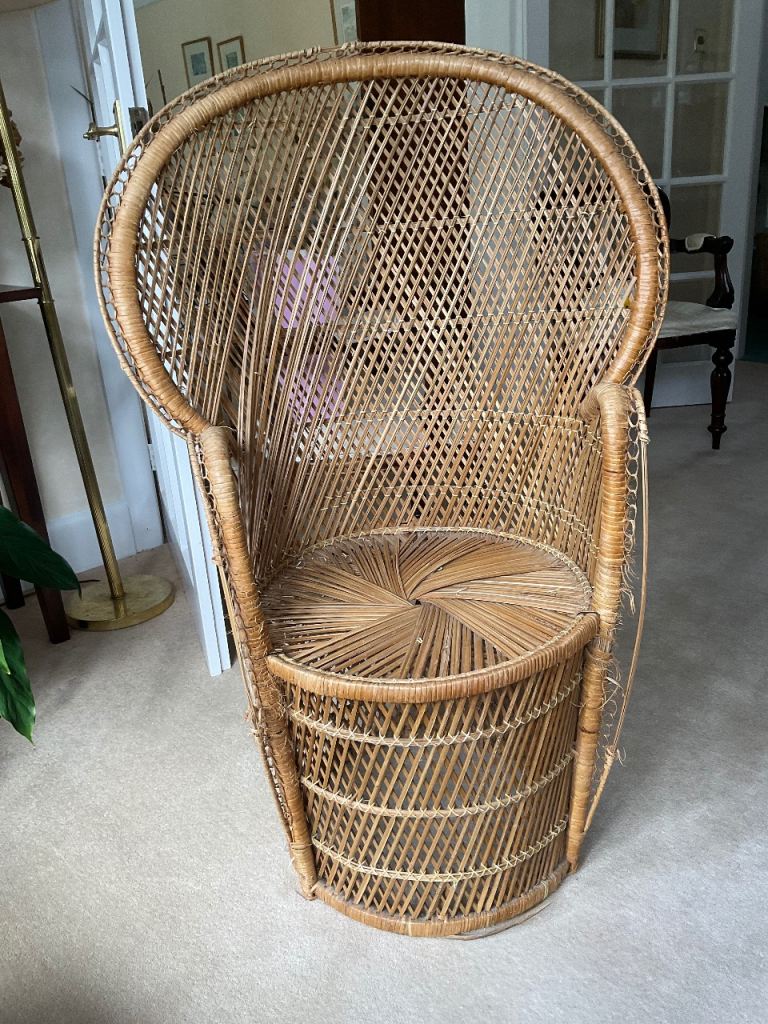 A Vintage Peacock Chair. Great seat - a project 