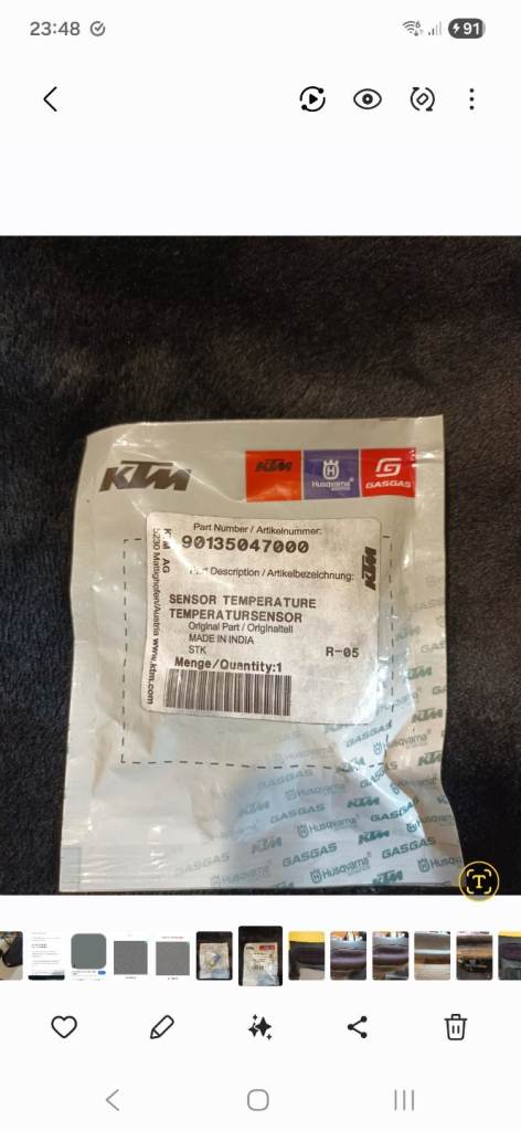 KTM 125 RC 2016 Temperature sensor (NEW)