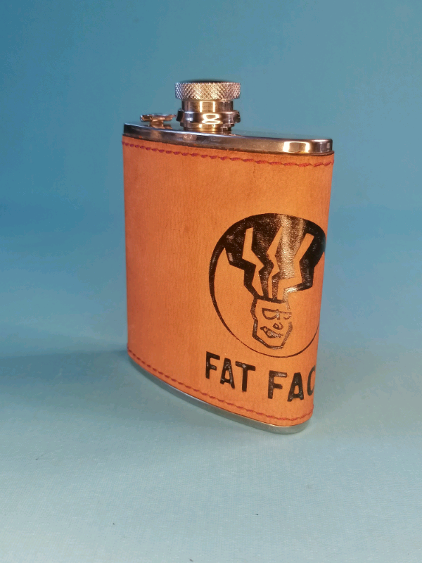 Hip flask, fat face  stainless steel 50zHip flask, fat face  stainless