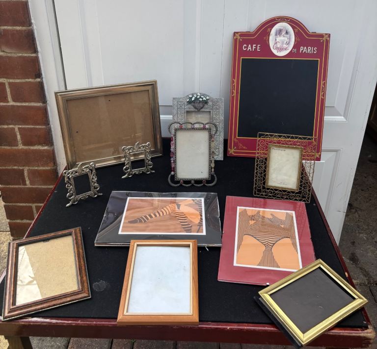 Selection of Photo Frames and Cafe Board – Good Condition