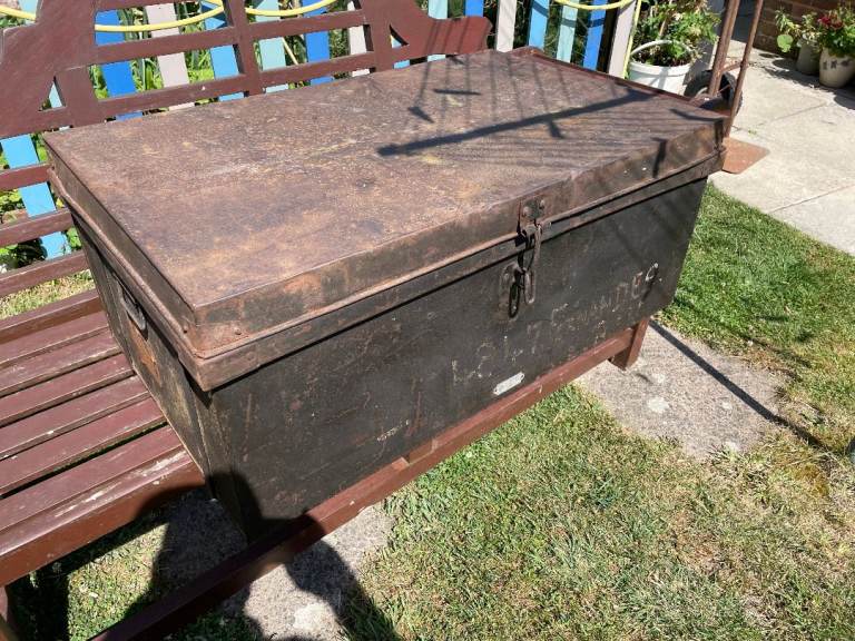 Steamer Trunk made in Bombay India (could be Victorian)