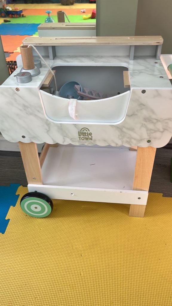 Wooden spa trolley