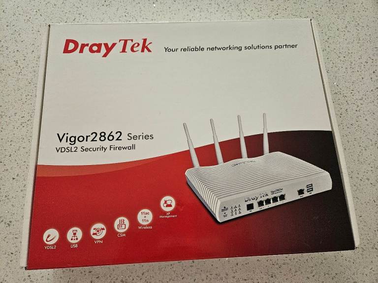 DrayTek Vigor2862n VDSL2 Security Firewall Router