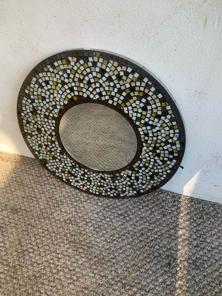 Round Mosaic Mirror