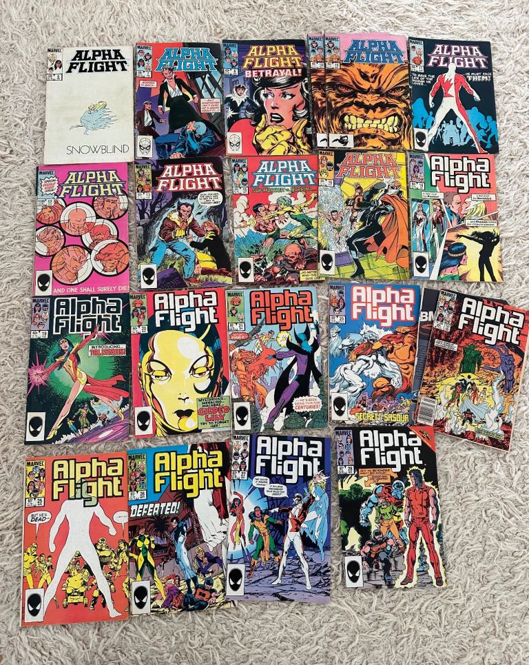 image for Alpha flight vintage Marvel comics 1980s (collection off M1 junction 35)