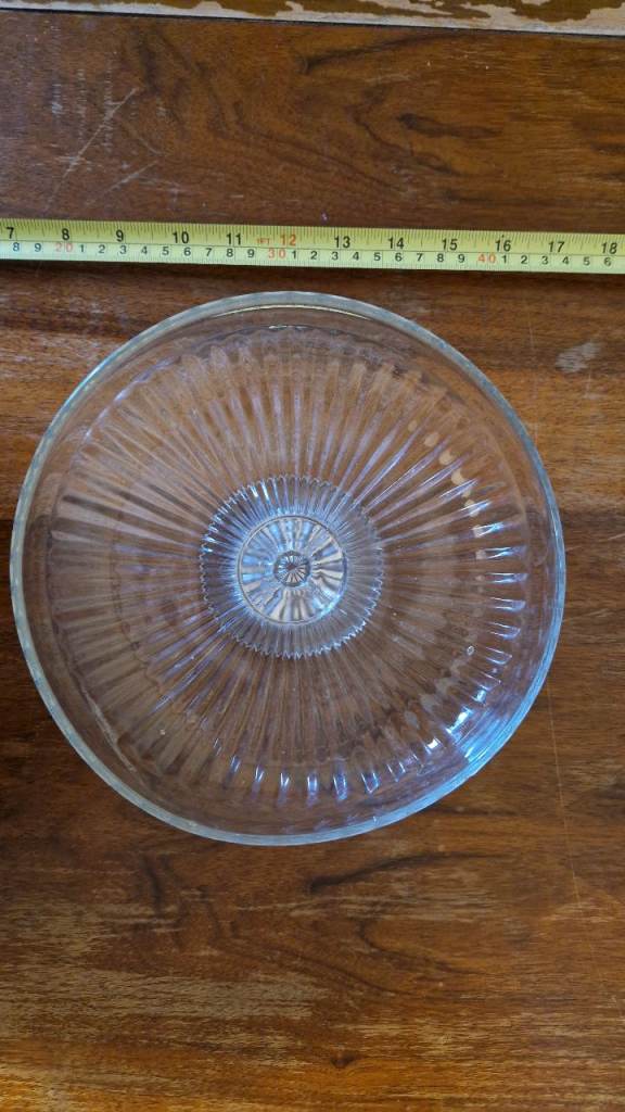 Vintage Pressed Glass Pedestal Bowl