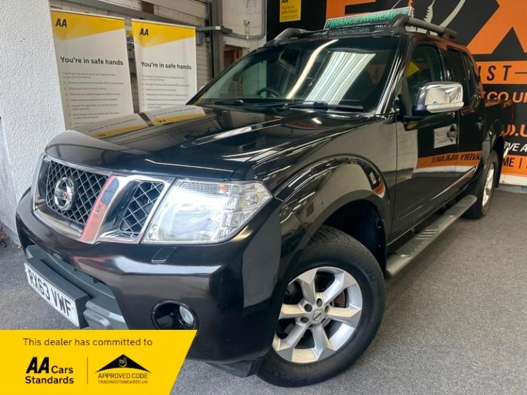  No VAT  63 Reg Nissan Navara 2.5dci Tekna 4X4 double cab, black, grey leather