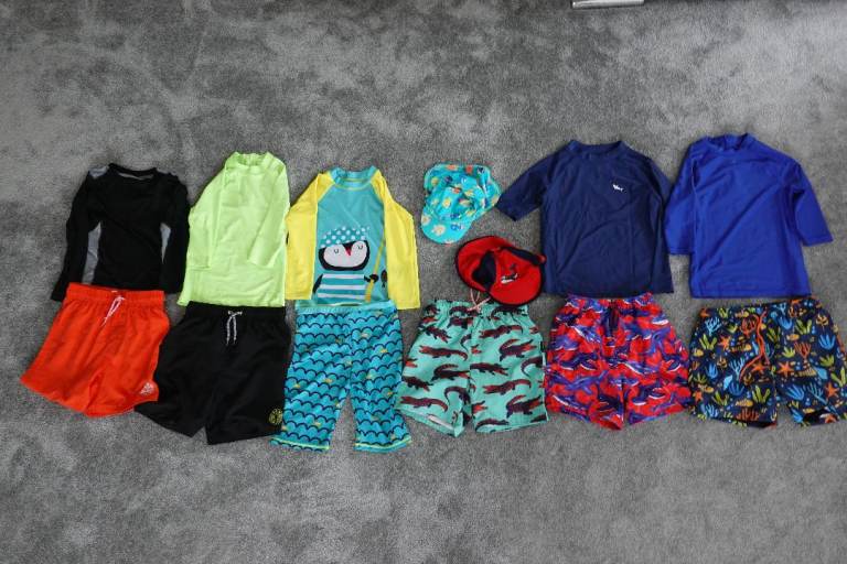 Swimming & beach clothes age 7-10. EXCELLENT As New Condition. **£20 FOR ALL** Bargain!!