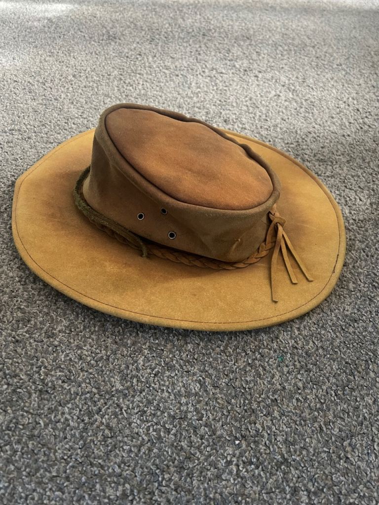 Christys' London Leather Bush Hat – Brown, Good Condition