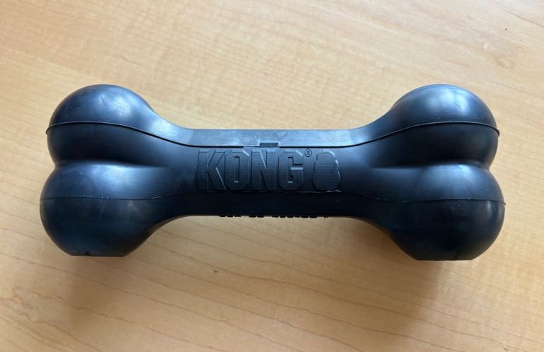 KONG Goodie bone rubber dog toy - black extra large