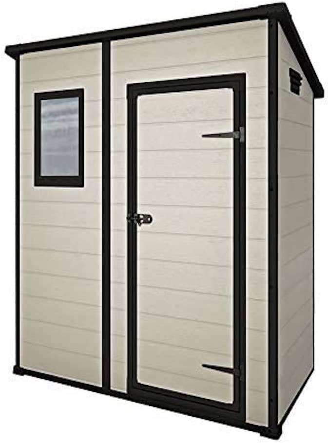 New Keter Manor 6 by 4 feet Pent Outdoor Plastic Garden Storage Shed, Free Assembly & Delivery 
