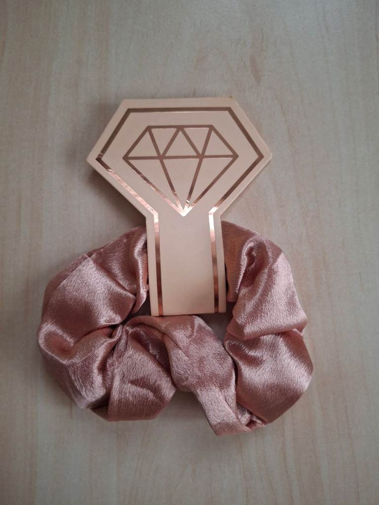 To have and to hold your hair back satin scrunchie.