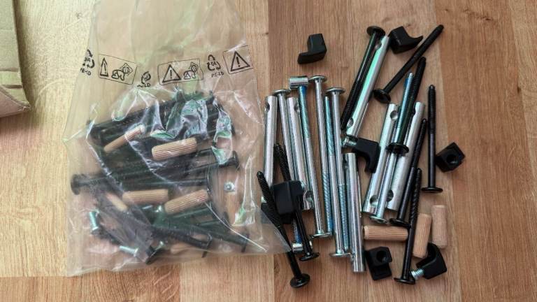 IKEA double bed parts bolts, screws, nuts etc. FJELLSE  double bed
