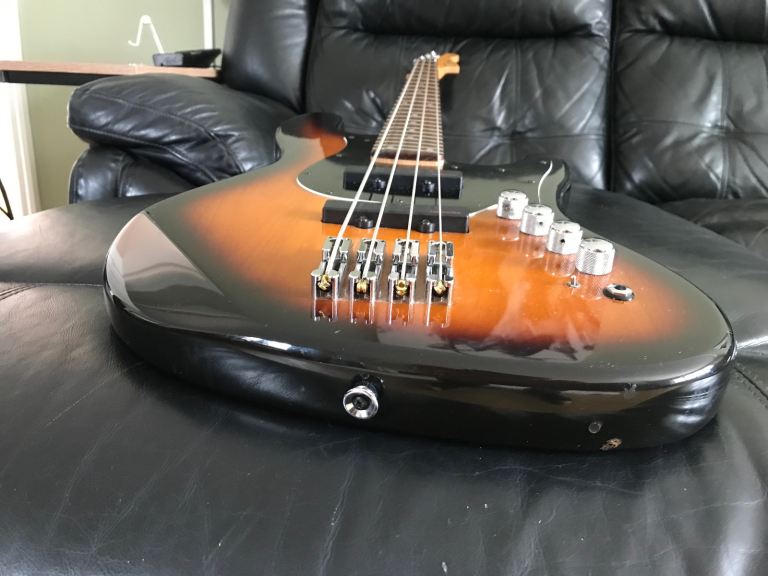 Trace Elliot/Status T Bass, sunburst 4 string bass guitar, 1998, great condition, new exilirs, 🤘