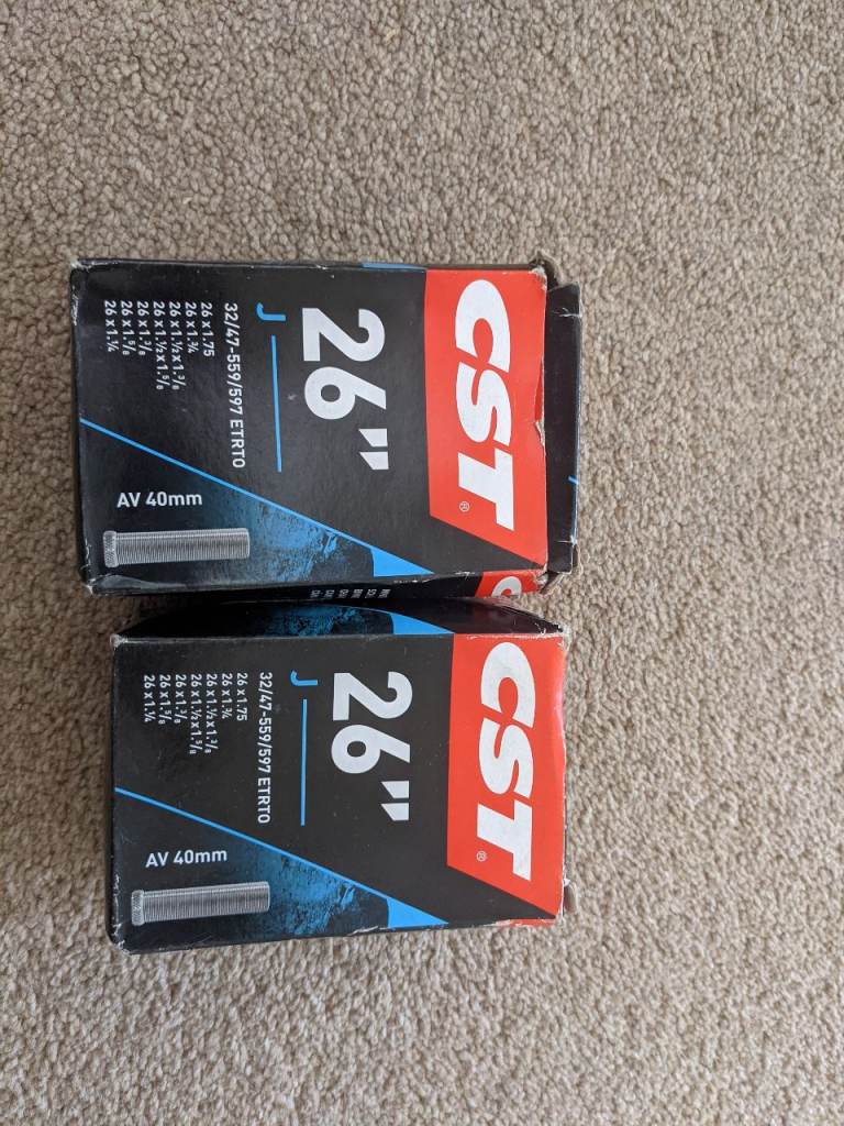 Cst 26 x 1. 1/4 vintage bike innertubes - pair new unused 