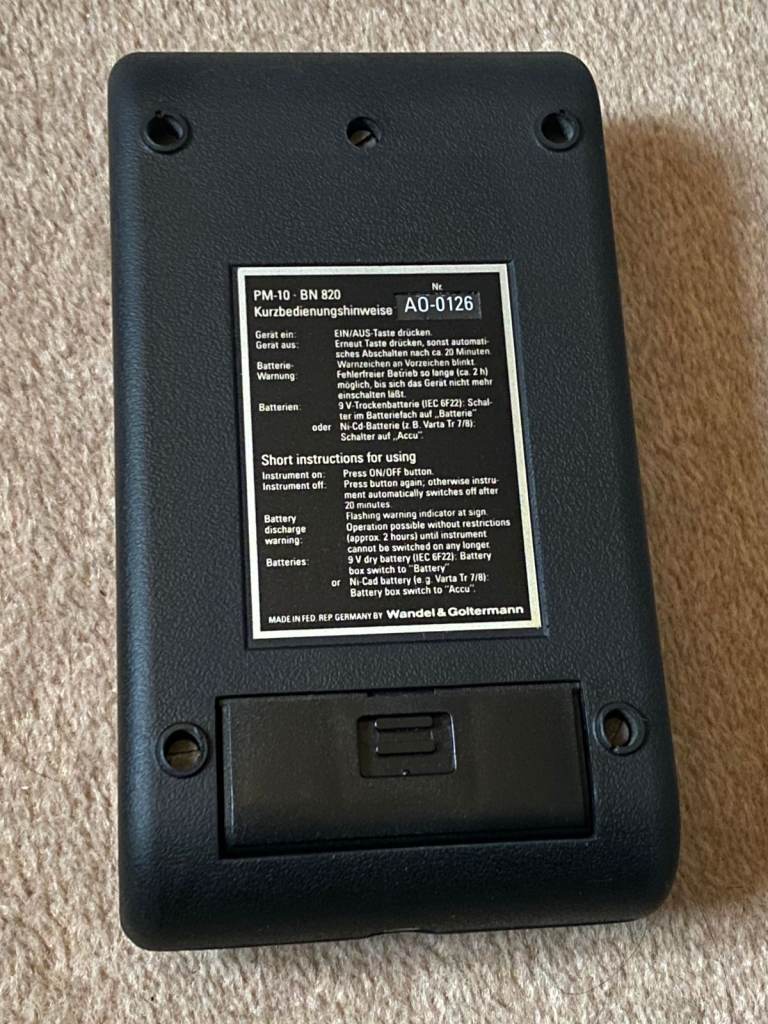 Wandel & Goltermann PM-10 BN820/01 Digital Level Meter, Professional Telecom/Audio Test Equipment #2