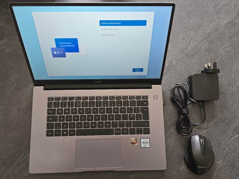 Huawei Laptop with Charger and Mouse 