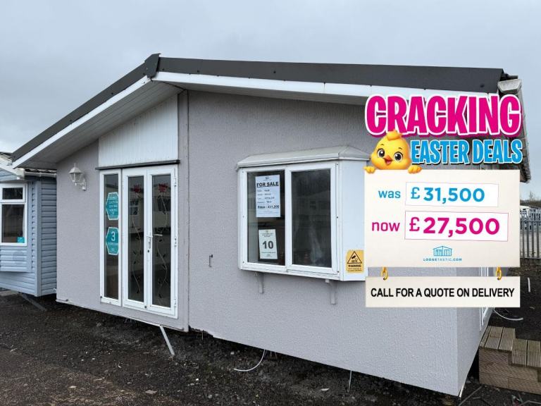 3 Bed Roughcast Twin Lodge - DG, CH, New Carpet - Offsite Sale for Private Land