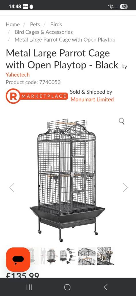 Large parrot cage 