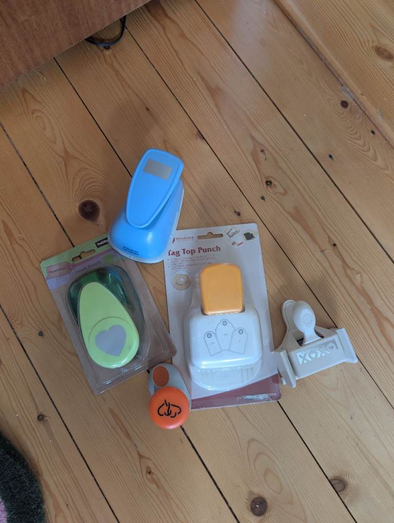 Selection of Craft Punches - Heart, Tag, and Border Designs
