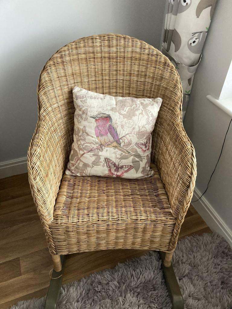 Wicker rocking/nursing chair