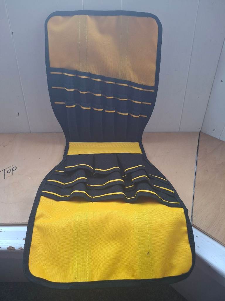 Yellow and Black Tool Roll Organiser – Good Condition