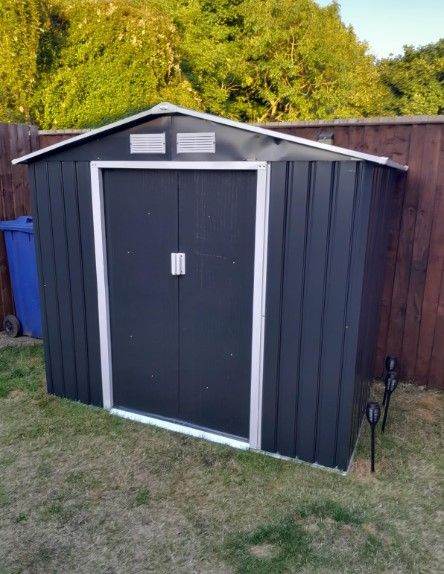 Premium Apex Roof Steel Garden Shed with Double Doors | Durable Outdoor Storage Solution